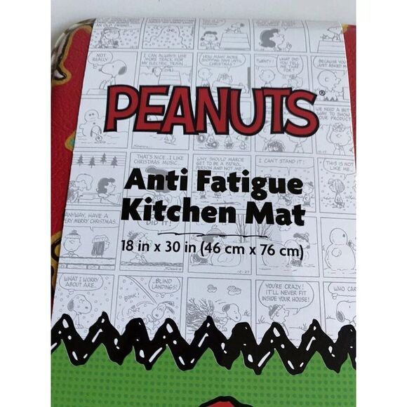 Peanuts Snoopy Woodstock Christmas Cookies Anti Fatigue Kitchen Mat 18 X 30” NEW - Picture 3 of 13